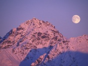 Moonrise Alpenglow, Hatcher Pass