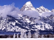 Winter Morning on the Teton Range, Wyoming