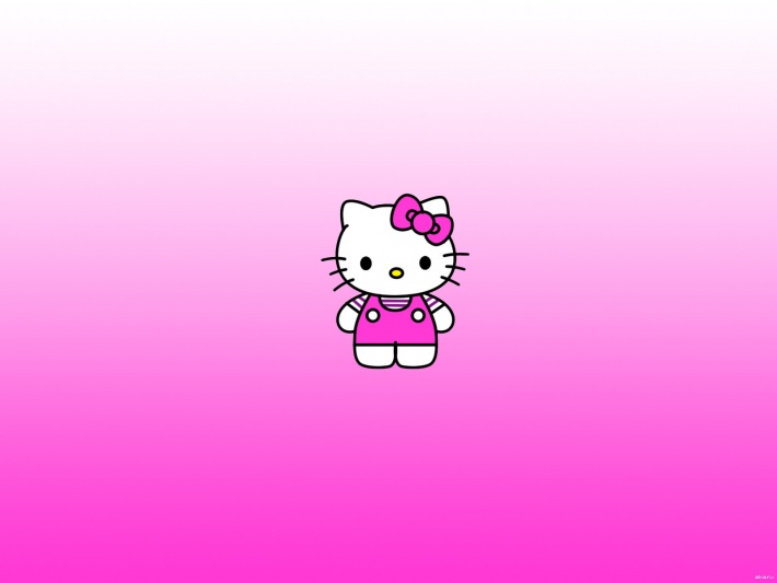Hello Kitty, Pink Background
