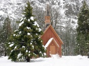 Chapel in Winter, Yosemite National Park, California