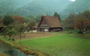 Village in the Mountains. Japan