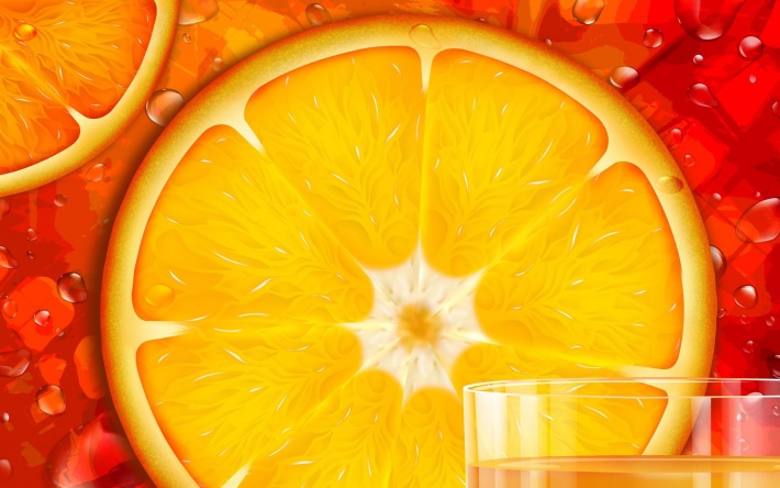 Sliced Orange and Juice