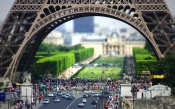 Eiffel Tower. Tilt Shift Effect