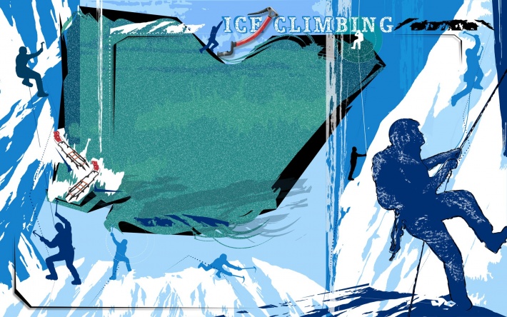 Sport in Vector. Ice Climbing