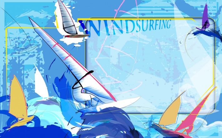 Sport in Vector. Windsurfing