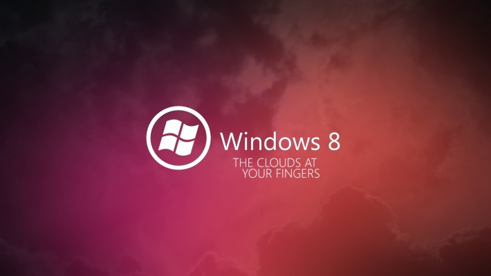 Windows 8, Violet and Red Background