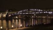 Pushkin's Bridge at Night, Moscow, Russia