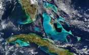 Bahamas, Florida and Cuba. View from Space