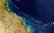 Great Barrier Reef. Australia. View from Space