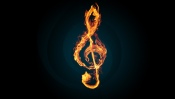 Treble Clef, Music, Fire