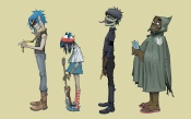 Gorillaz, Noodle, Murdoc, 2D, Russel