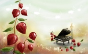 Piano And Flowers