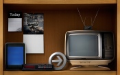 Calendar, Radio, Shelf