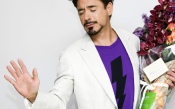 Robert Downey Jr with Flowers