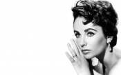 Beauty Elizabeth Taylor, black and white