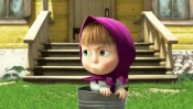 Masha and the Bear Cartoon. Masha in the Bucket