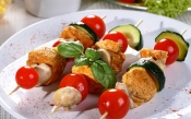 Shashlik, Tomato, Cucumber, Mint