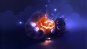 Painted Cat and Pumpkin