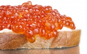 Sandwich with Red Caviar