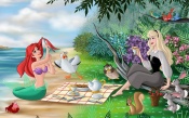 The Little Mermaid and Sleeping Beauty, a Picnic