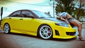 Yellow Honda Accord