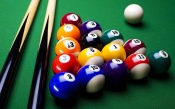 Billiard Table, Cue, Balls