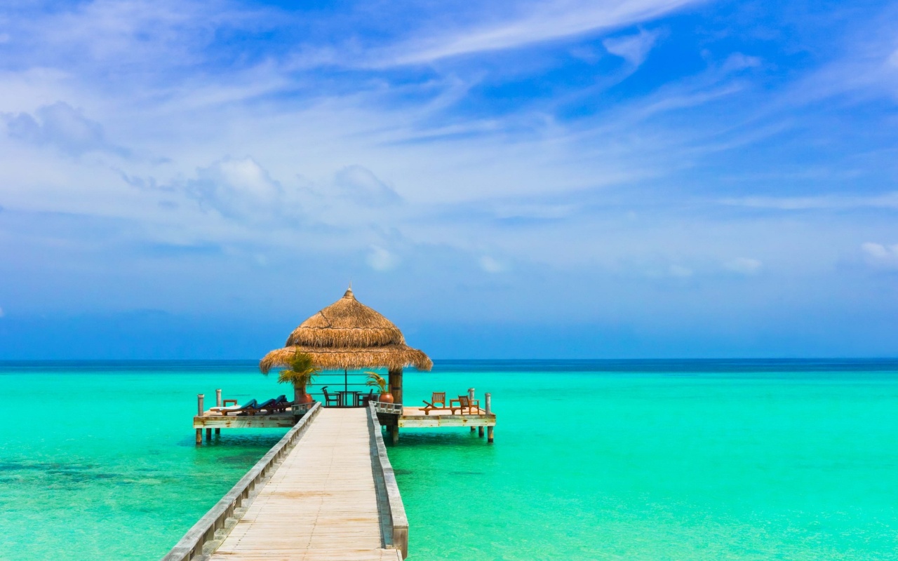 Resort, Clear Sea, Blue Sky