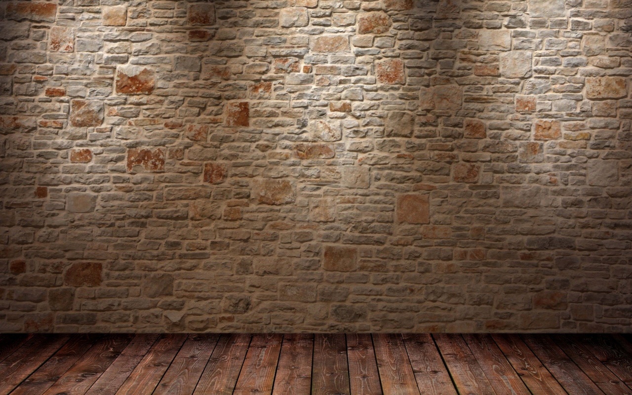 Stone Wall and Wooden Floor