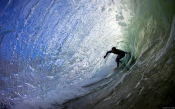 Surfer Inside the Wave, Ventura, California, USA