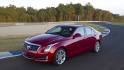 Red Cadillac ATS 2013 on the Highway