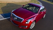 Red Cadillac ATS 2013 on the Road