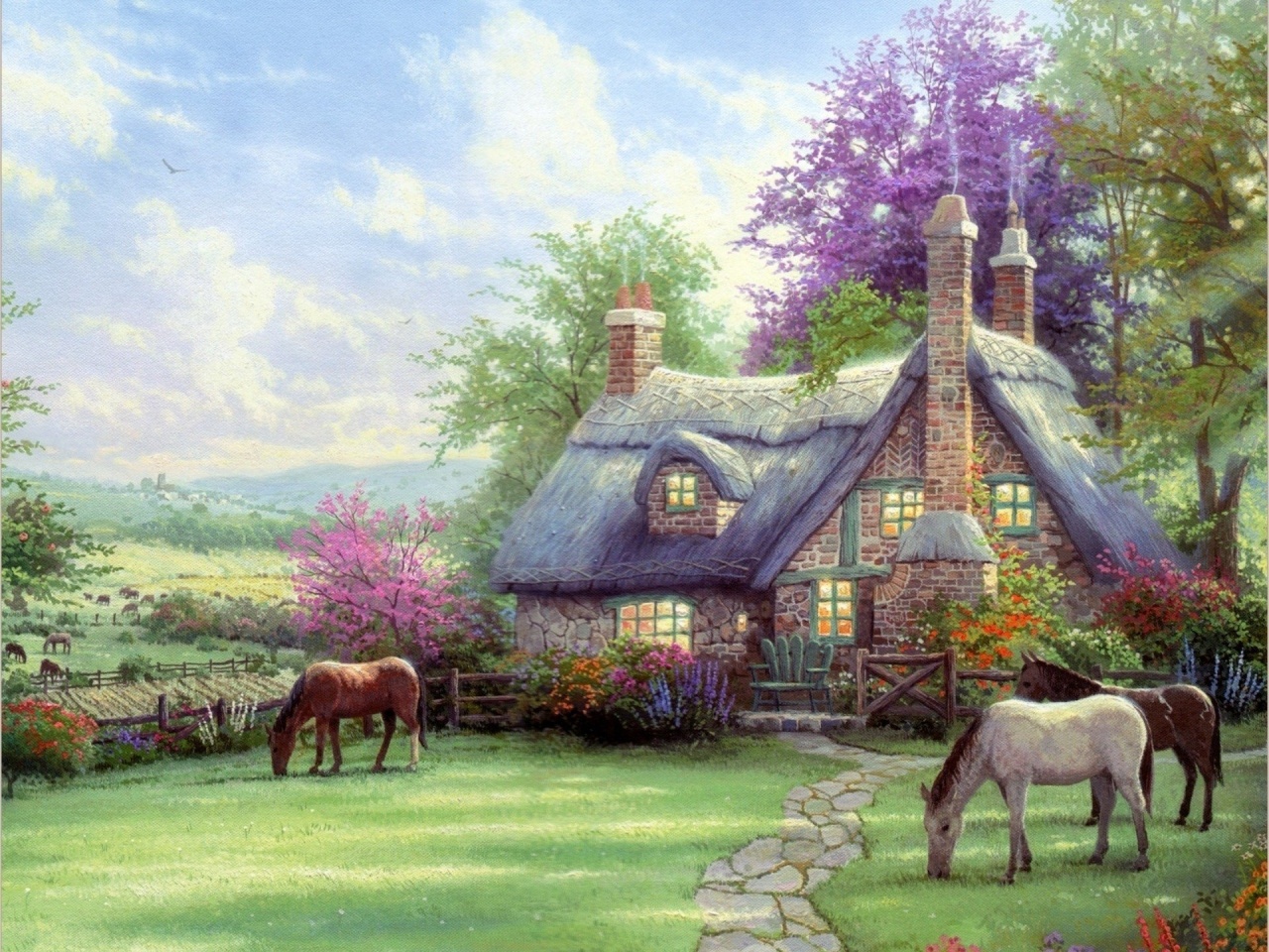 A Perfect Summer Day, Thomas Kinkade