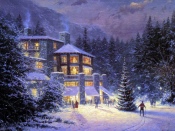 Christmas at the Ahwahnee, Christmas, Thomas Kinkade