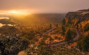 Mountain Road at Sunset