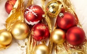 Gold and Red Christmas Balls