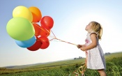 Little Girl with Balloons