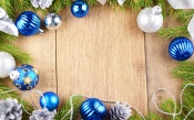 Blue and Silver Balls, Christmas Tree Branches