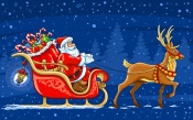 Santa Claus in a Sleigh 1920x1200