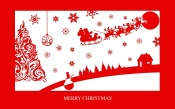 Red-And-White Picture, Merry Christmas