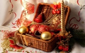 Christmas Attributes in the Basket 1920x1200