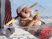 Santa Claus on the Beach