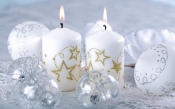 White Candles, Christmas Balls
