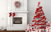 Christmas in Red and White Color