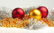 Red, Gold, Silver Christmas Ornaments 1920x1200
