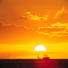 Ship at Sunset