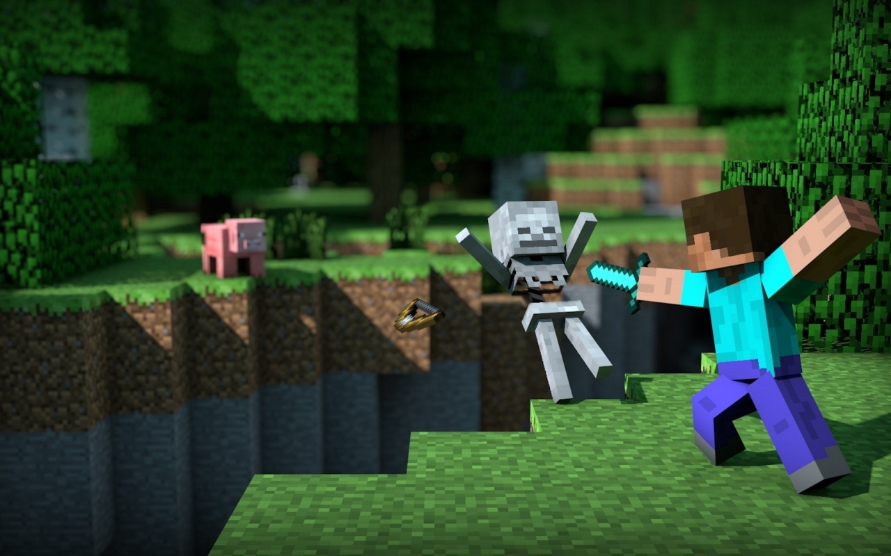 Minecraft: Fight With the Skeleton