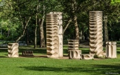 Stone Monument in Budapest City Park, Hungary