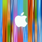Apple Logo, colorful background