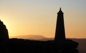 Sunset, Mountains, Lighthouse