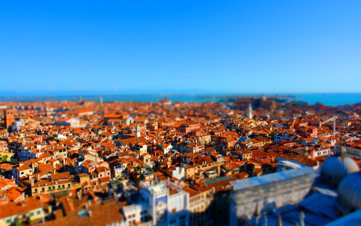 Venice, tilt-shift effect